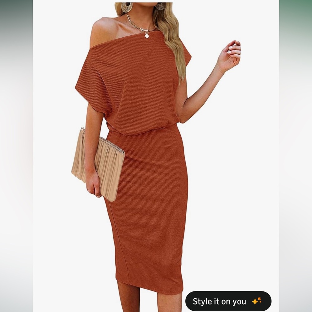 Chic Burnt Orange Dress